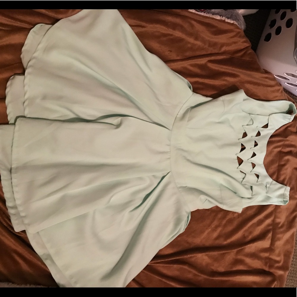 Mint green dress